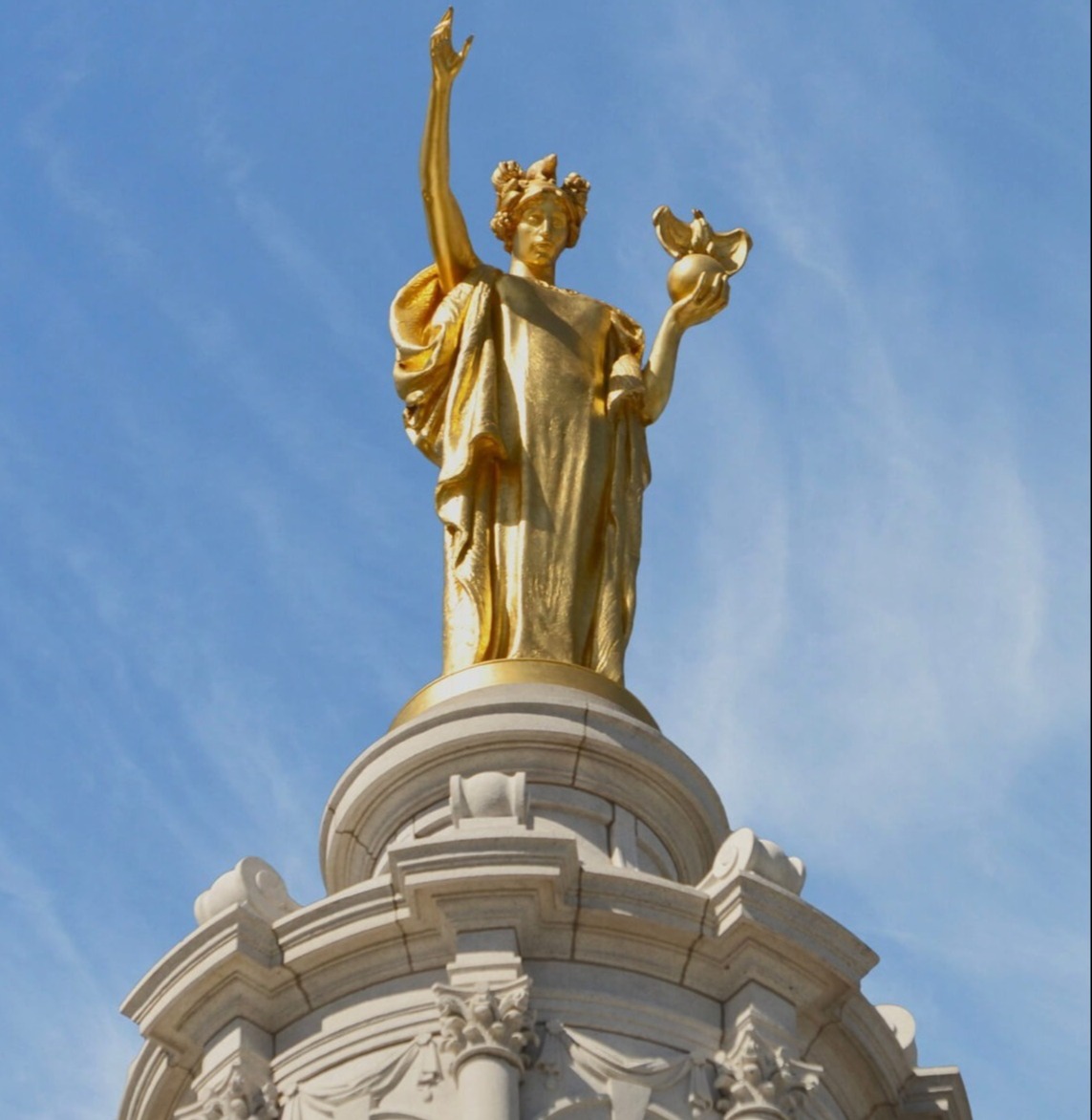 Wisconsin statue atop the State Capitol in Madison City