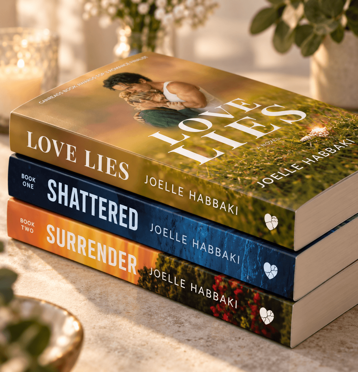Love Lies, Shattered and Surrender published by Resilient Heart Press