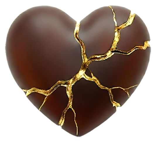 Resilient Heart Press Logo, Kintsugi Japanese Art, Resilient Heart, Heart logo