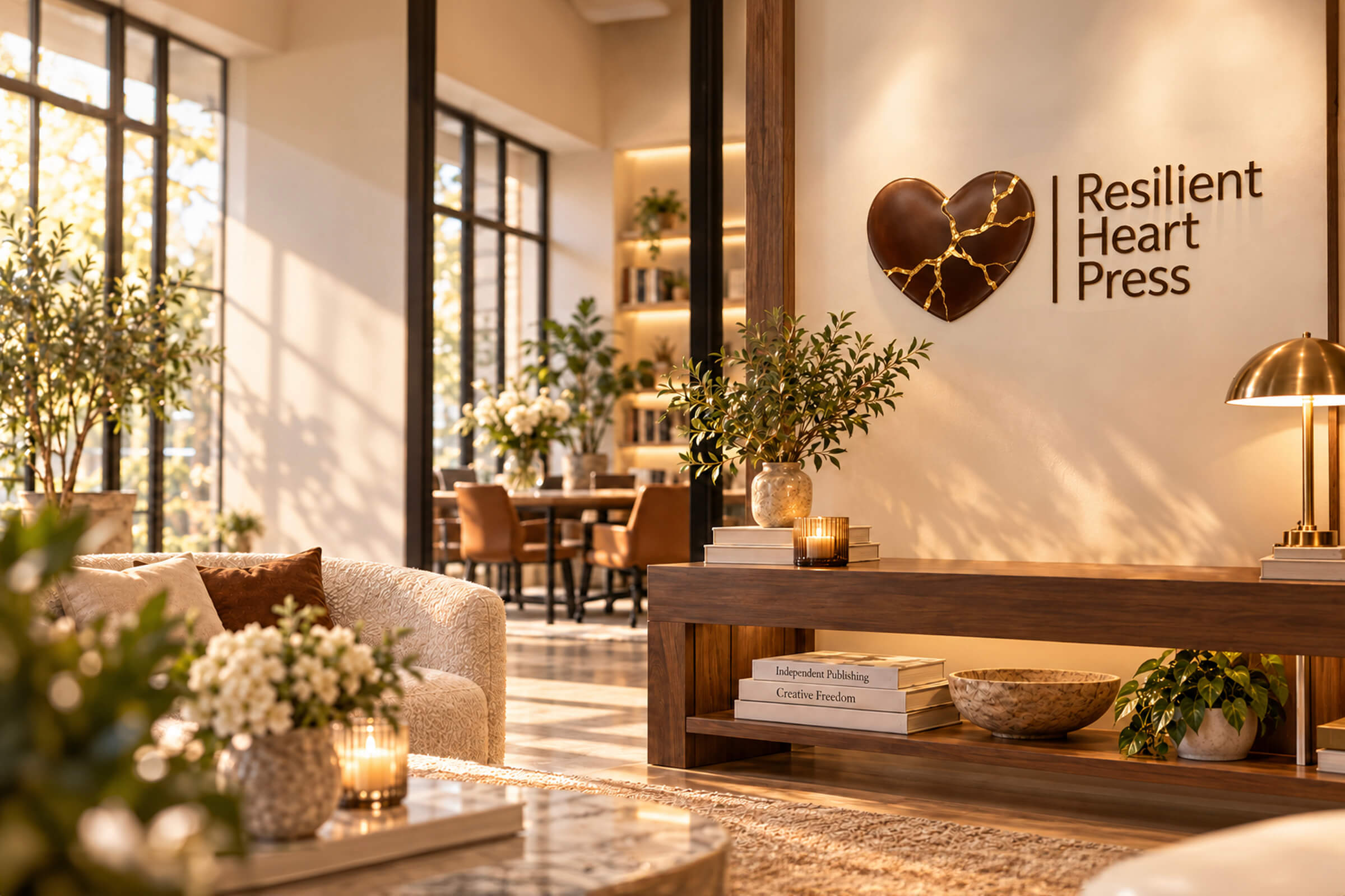 Resilient Heart Press brand environment